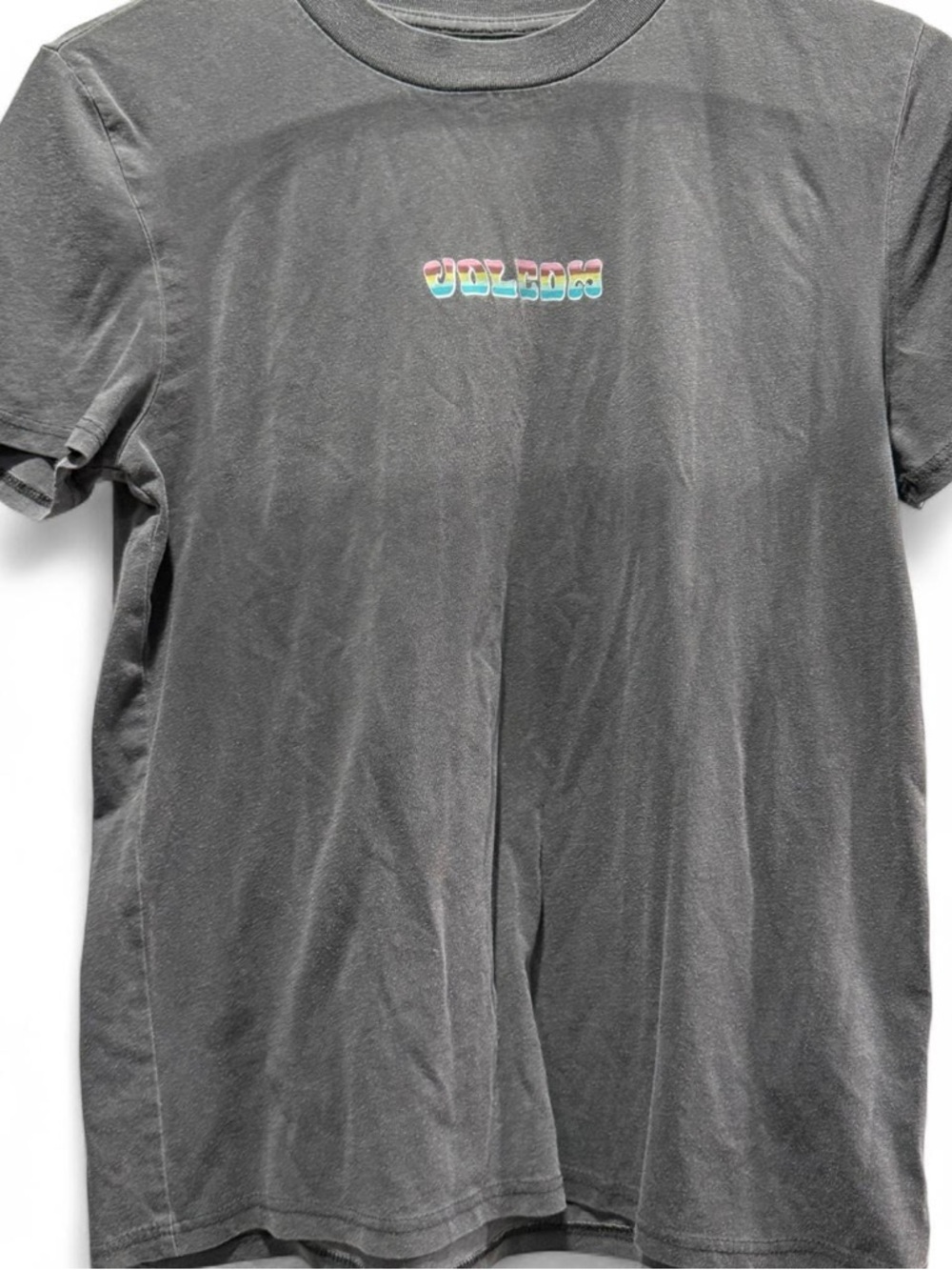 Volcom Gray Crewneck Tee with Design